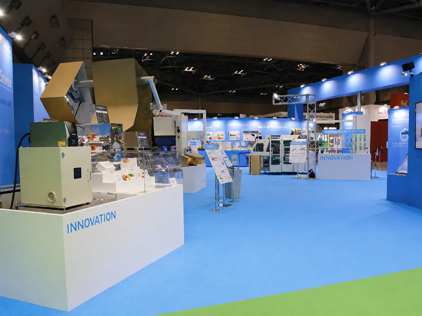 Product display and meeting space in the OJI Holdings Tokyo Pack booth