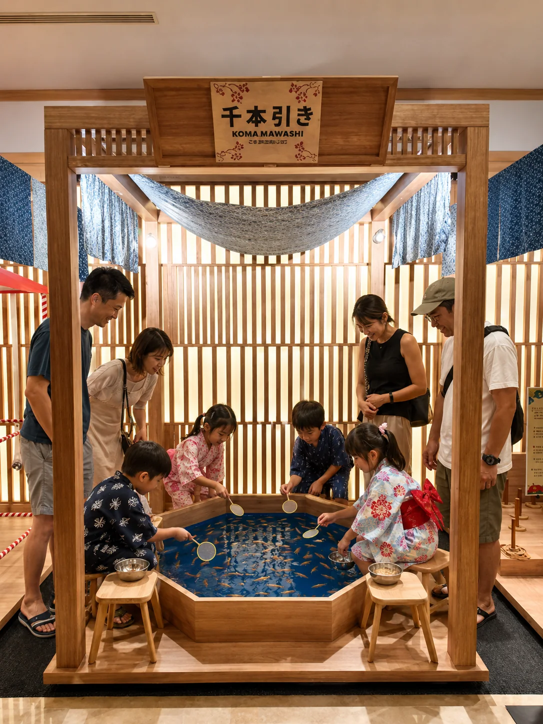 Detail view of the Yashinoki Yokocho pop-up booth
