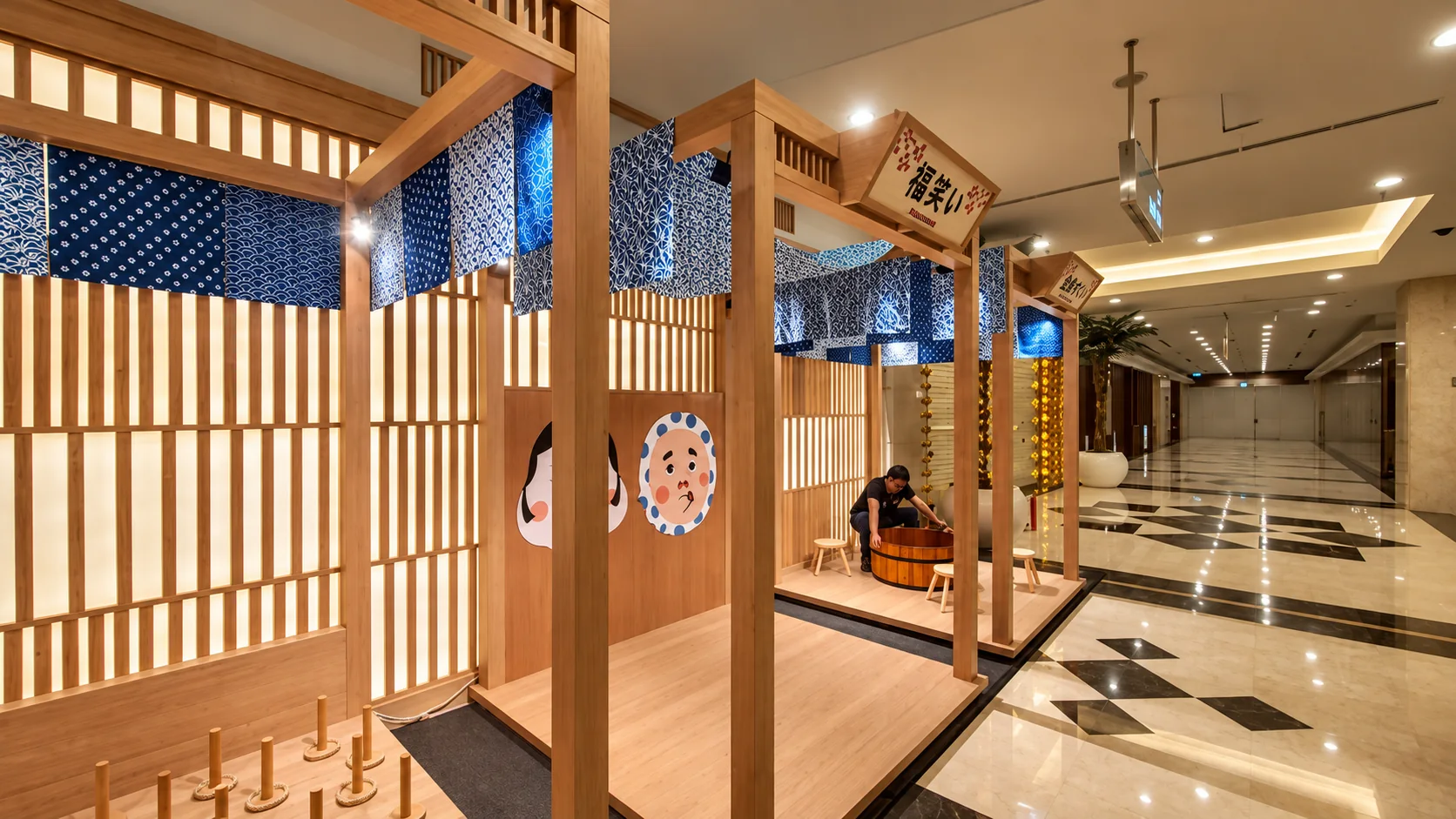 Yashinoki Yokocho booth configured for a temporary event