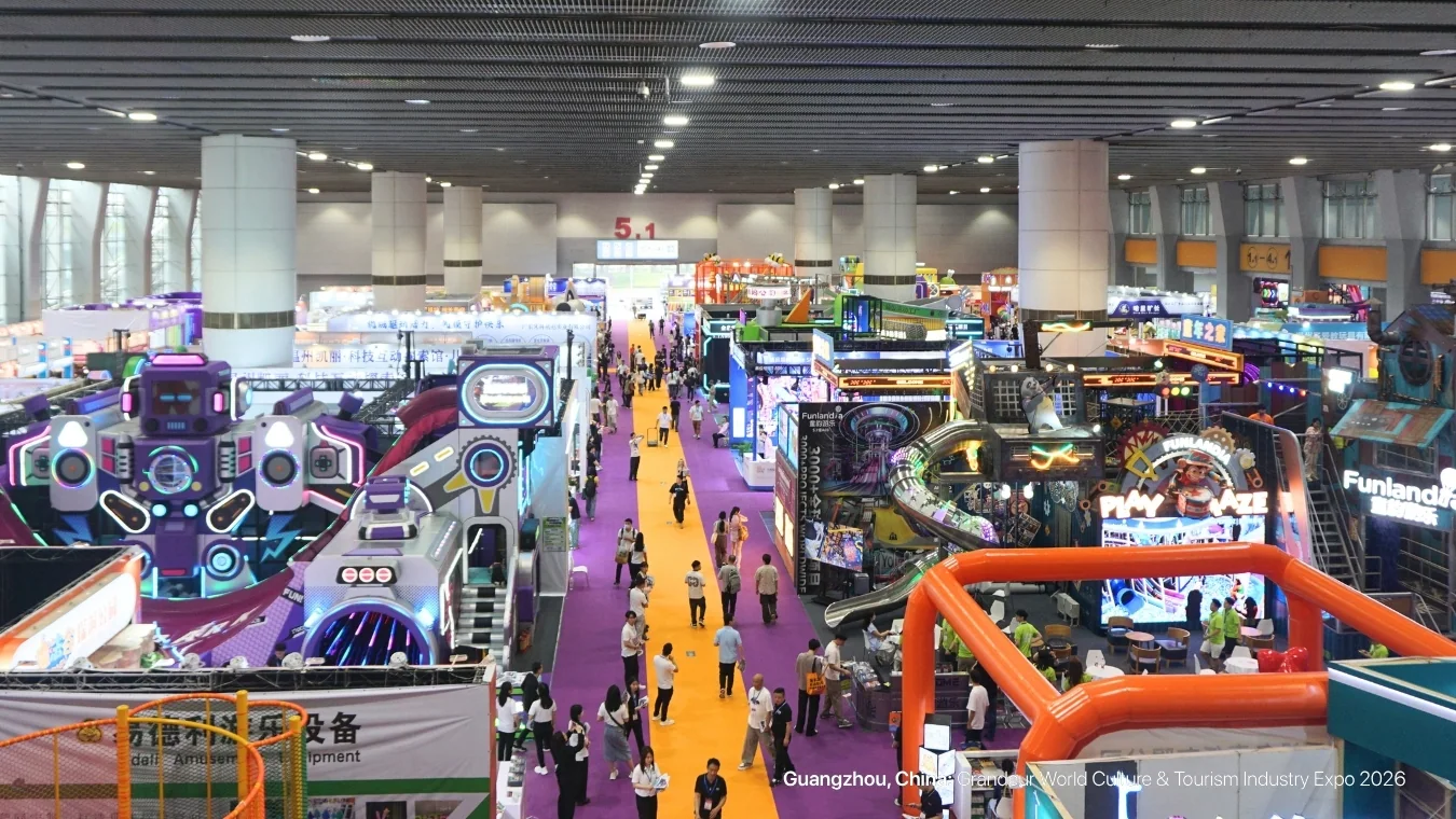 WCTIE 2026 exhibition hall featuring playground and entertainment technology